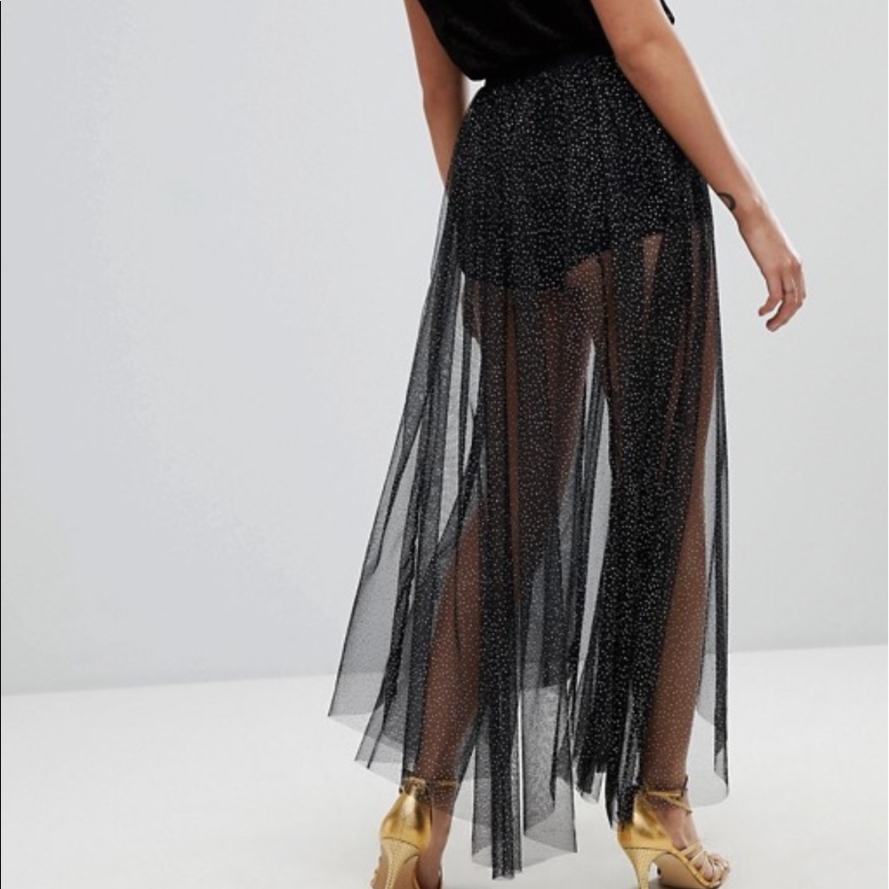 Free People High waisted glitter maxi tulle skirt - Picture 2 of 6